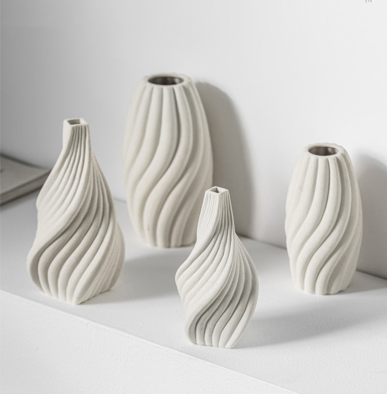 Modern Minimalist Conical Vertical Ceramic Vase