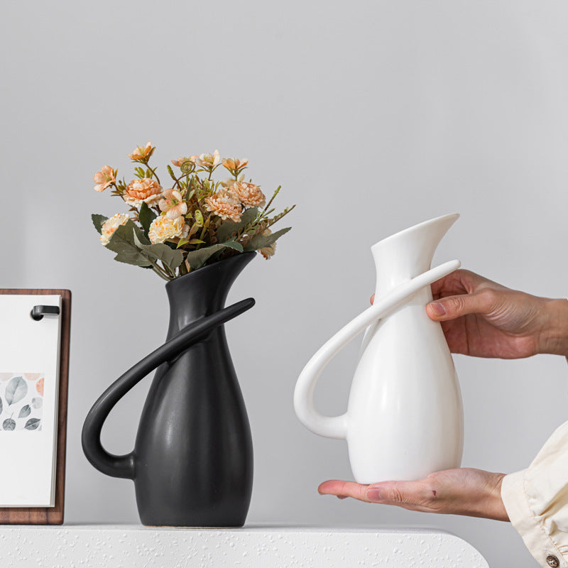 Creative Matte Ceramic Teapot Vase