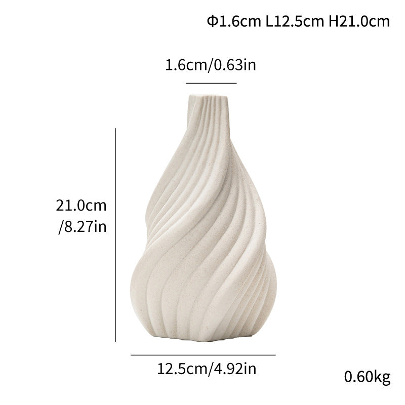 Modern Minimalist Conical Vertical Ceramic Vase