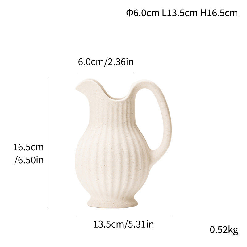 Modern Simple Handmade Watering Flower Arrangement Ceramic Kettle Home Elegant Decorations