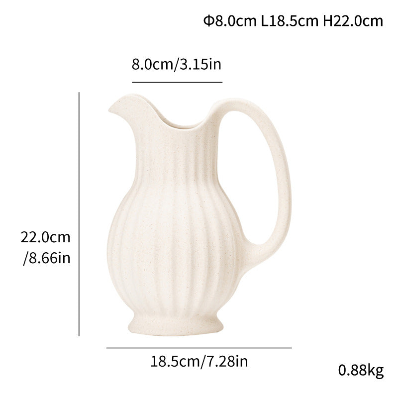 Modern Simple Handmade Watering Flower Arrangement Ceramic Kettle Home Elegant Decorations